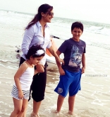 Namrata Shirodkar, Gautam and Sitara Ghattamaneni New Latest Photos