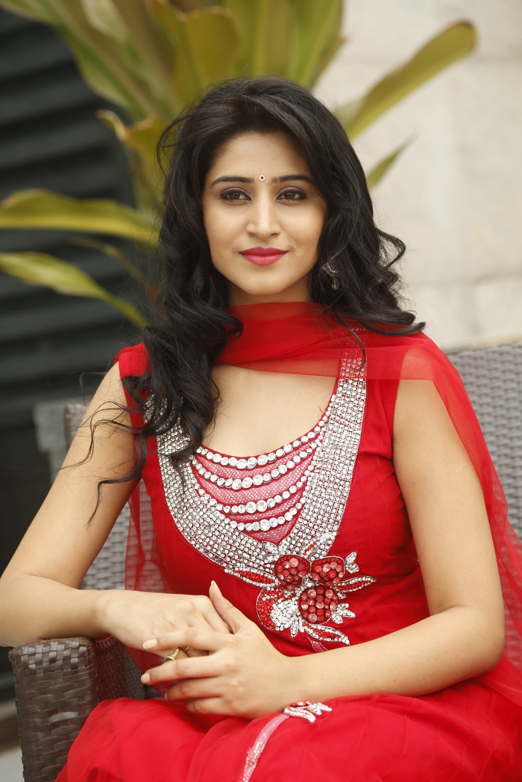 Actress Shamili Latest Beautiful Photos in Red Chudidar Dress, Stills ...