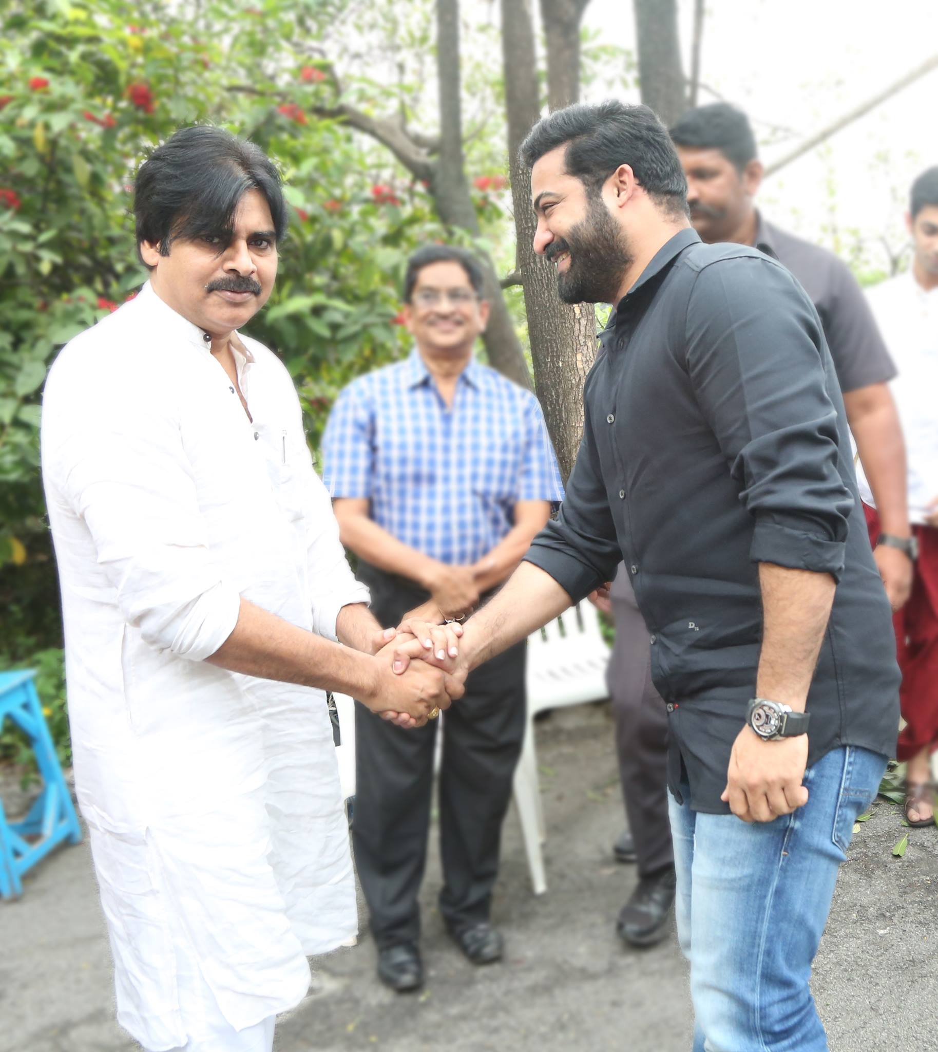 Jr NTR Trivikram NTR28 Pawan Kalyan at Movie Launch Event Photos Images ...