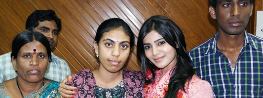 Samantha With Dilshuknagar Victim