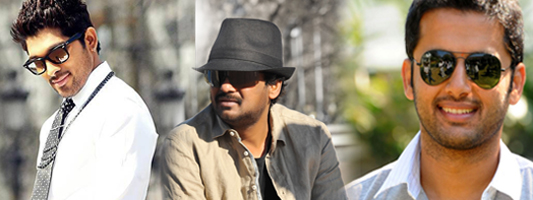 Puri Jagannadh With Allu Arjun And Nithin